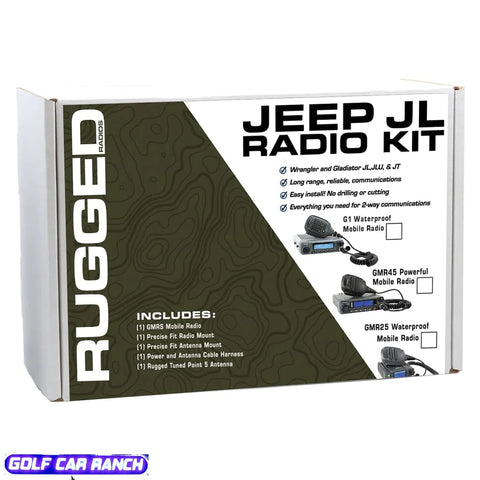 Two-Way GMRS Mobile Radio Kit,Jeep Wrangler JL, JLU, and Gladiator JT