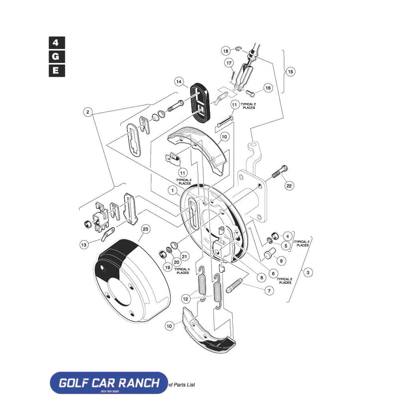 1011464 PACKAGE BRAKE SPRING BRAKES - CC