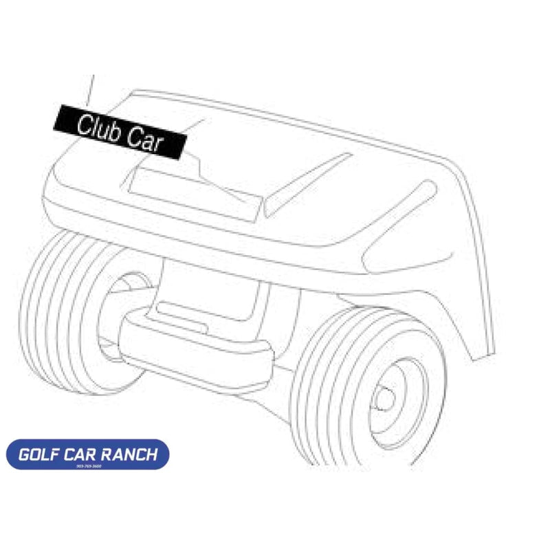 101414802 NAMEPLATE CLUB CAR CLEAR BODY PARTS - CC