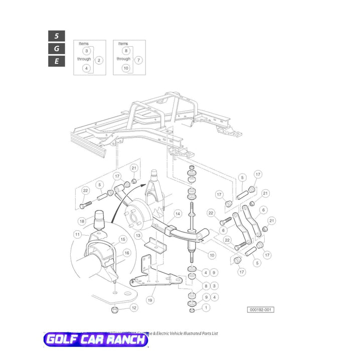 101454902 BUMPER MOUNT ANGLED - ELEC CLUB CAR