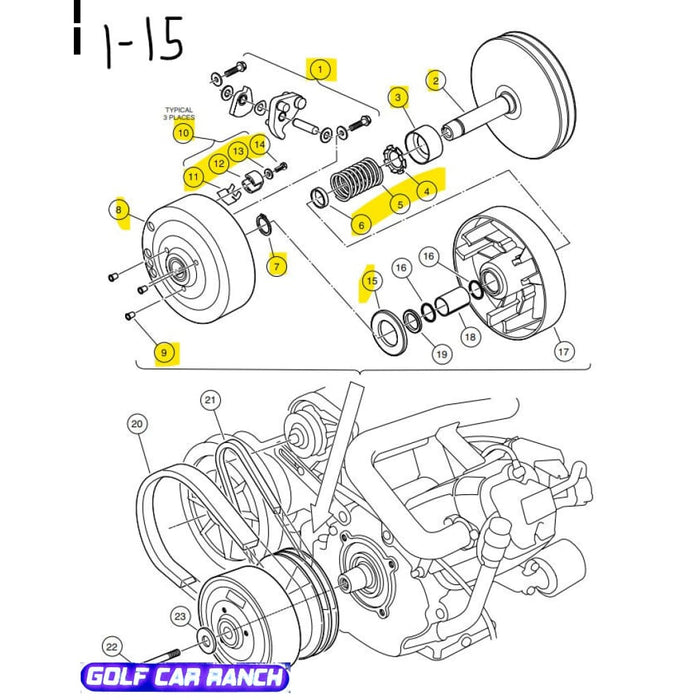 101833904 ASM, CLUTCH, DRIVE, FE 350