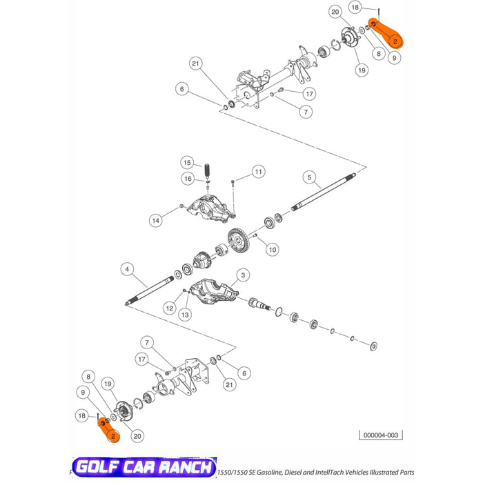 102276001 LOCKING CAP NUT, Carryall 1500/1700 and XRT 1550/1550 SE Gasoline & Diesel