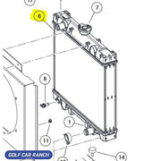 102410301 EXCHANGER ENGINE COOLANT CLUB CAR CA/XRT REPAIR PART