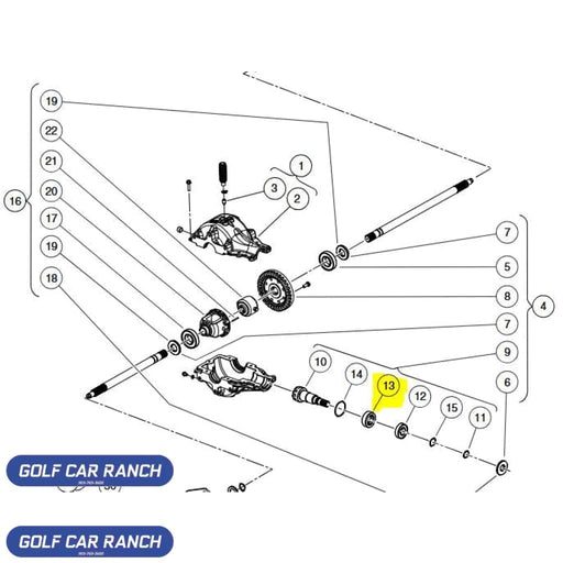 BEARING NEEDLE DRAWN SHELL - 102464101 CLUB CAR CA/XRT REPAIR PART