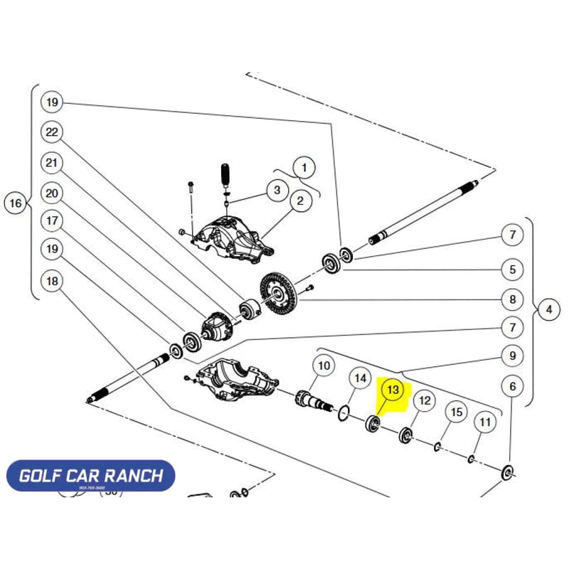 BEARING NEEDLE DRAWN SHELL - 102464101 CLUB CAR CA/XRT REPAIR PART