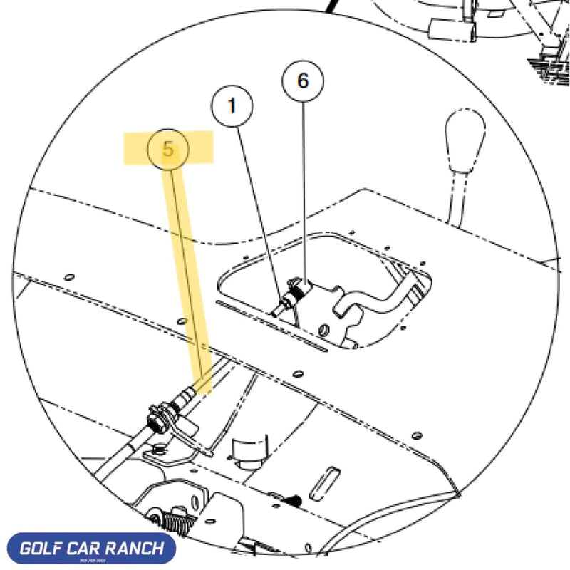 CABLE TRANSMISSION SHIFT AWD - 102495801 CLUB CAR CA/XRT REPAIR PART