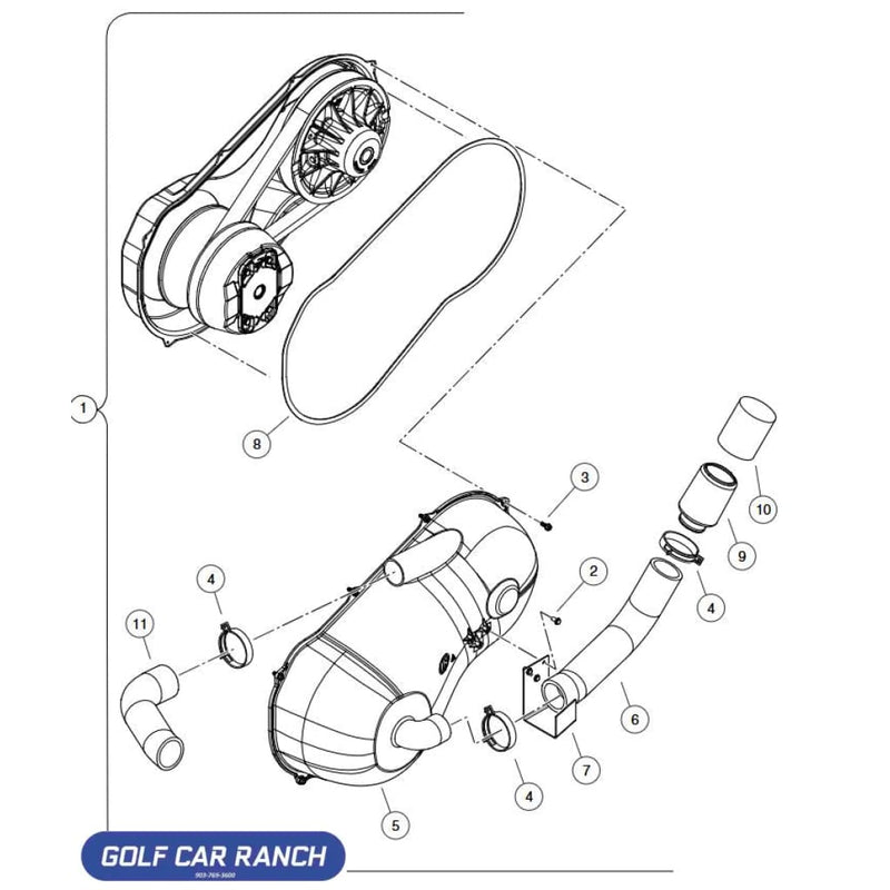 KIT SEALED CVT COVER - 102616003 CLUB CAR CA/XRT REPAIR PART