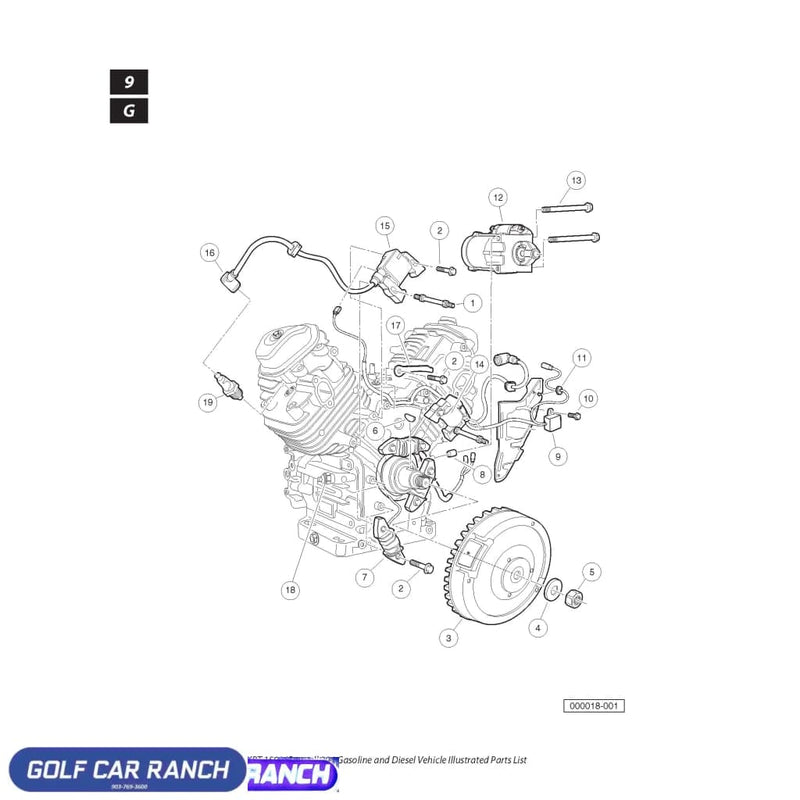 102666001 COIL ASSY L IGNITION CLUB CAR REPAIR PART