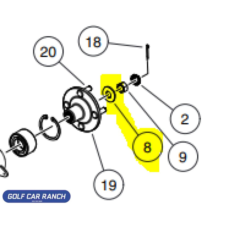 102672301 Washer Belleville 49x4 CLUB CAR CA/XRT REPAIR PART
