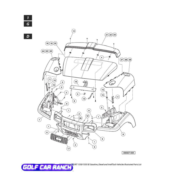 103588001 ASM, HOOD HINGE - XRT/CA-15^