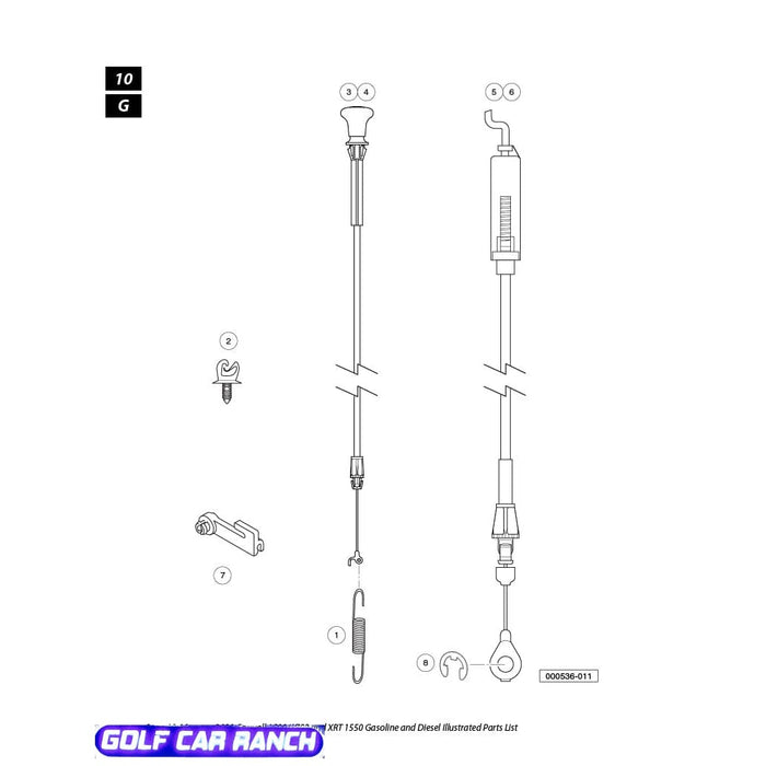 105315101 CLIP, CHOKE CABLE, FH680D