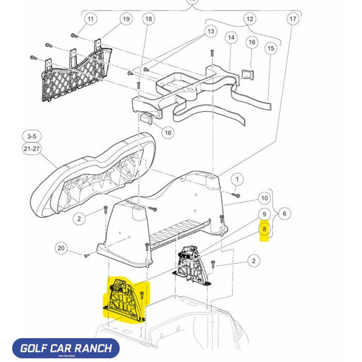 CLUB CAR SUPPORT CANOPY DRIVER CLUB CAR BODIES