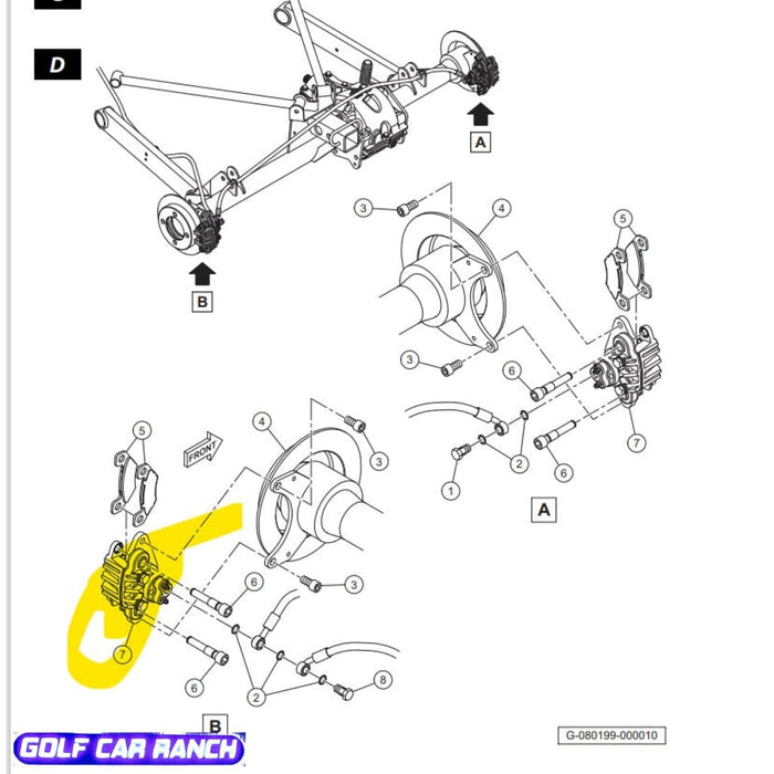 103967701 - Club Car CALIPER, REAR, 1.06 INCH