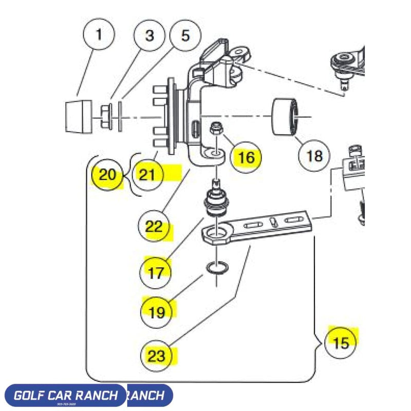 103980902 ASM UPRIGHT AWD CASTER RH XRT - SUSPENSION