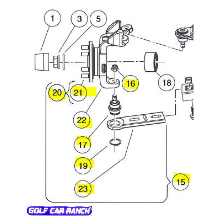 103980902 ASM, UPRIGHT, AWD, CASTER, RH