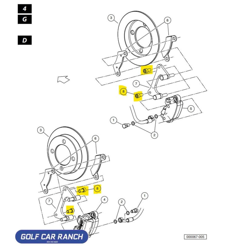 104025201 Club Car Brake Caliper Bolt XRT - BRAKES