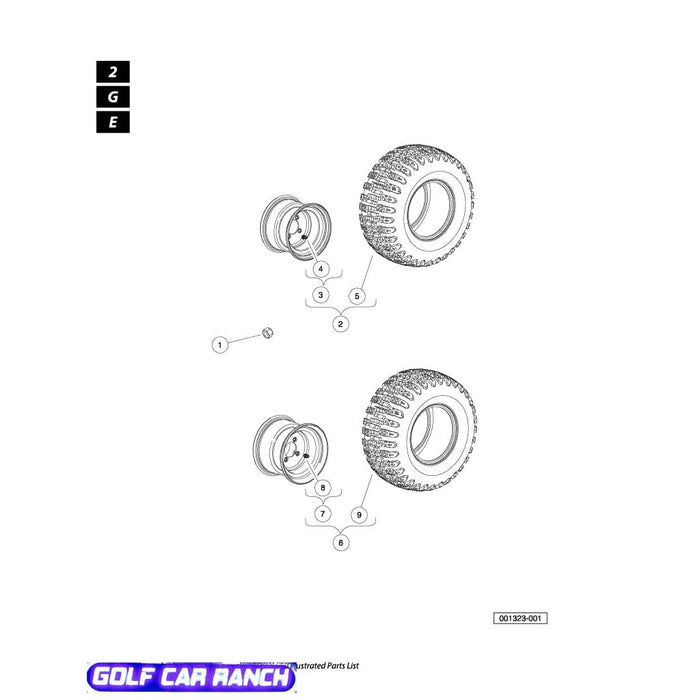 105079801 TIRE, OFFROAD, 22X10-10, 6PL