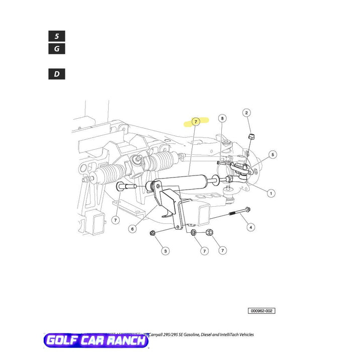 103939001, Damper, Steering, M12 X 1.25