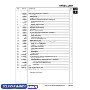 DRIVE CLUTCH BUTTON KIT - 1014453 CLUB CAR REPAIR PART