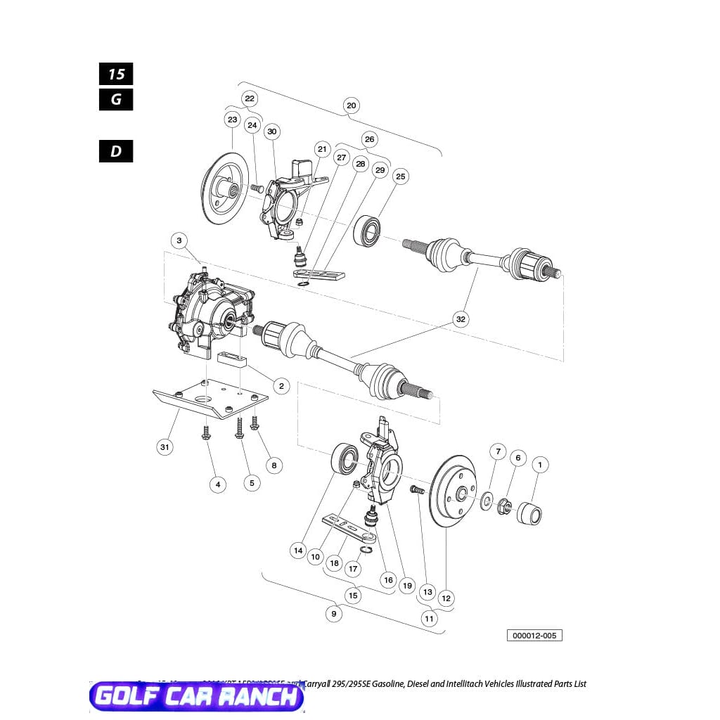 102791701 ASM, UPRIGHT, LH – GOLF CAR RANCH