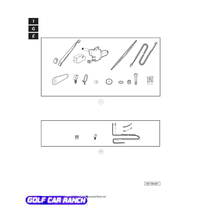 105098001 Cab Front Wiper Kit