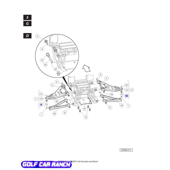 102361901 Club Car BALL JOINT