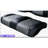 Club Car Onward Coussin de siège haut de gamme OEM à dossier haut – Sport en fibre de carbone noir avec incrustation argentée