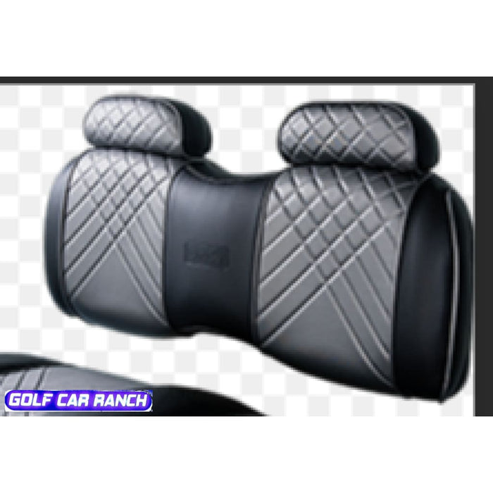 Club Car Onward OEM Premium High Back Seat Cushion - Sport Black Carbon Fiber with Silver Inlay