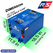 Allied RS Club Car DS Commercial 48V Lithium LiFePO4 Battery Package 105AH - Golf and UTV - AFM REPAIR PART