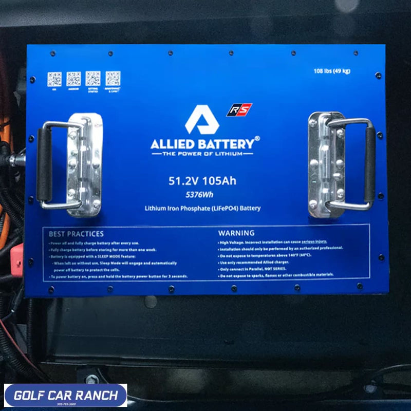 Allied RS Club Car DS Commercial 48V Lithium LiFePO4 Battery Package 105AH - Golf and UTV - AFM REPAIR PART