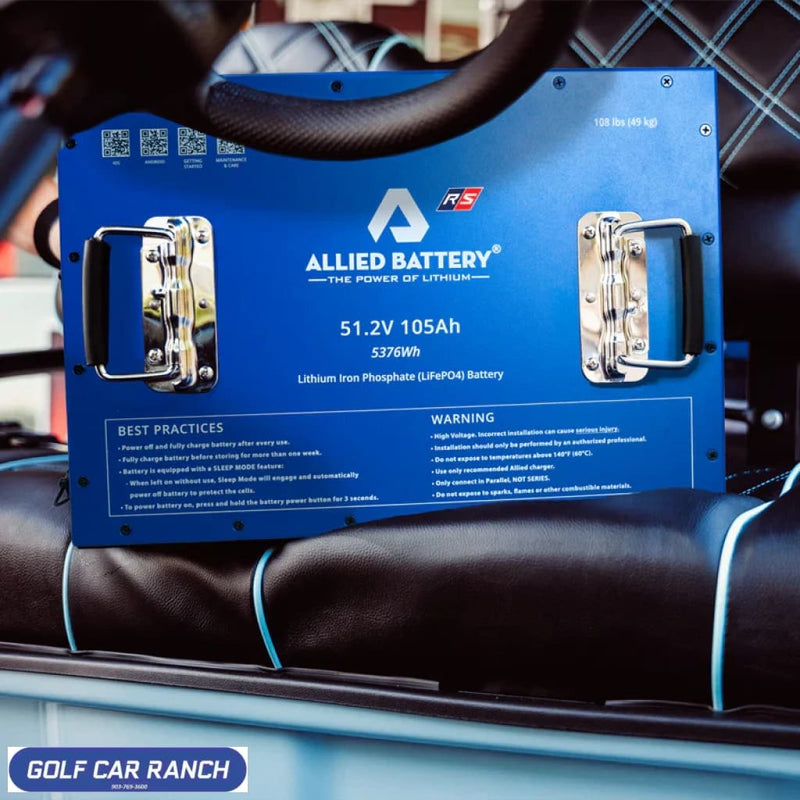 Allied RS Club Car DS Commercial 48V Lithium LiFePO4 Battery Package 105AH - Golf and UTV - AFM REPAIR PART