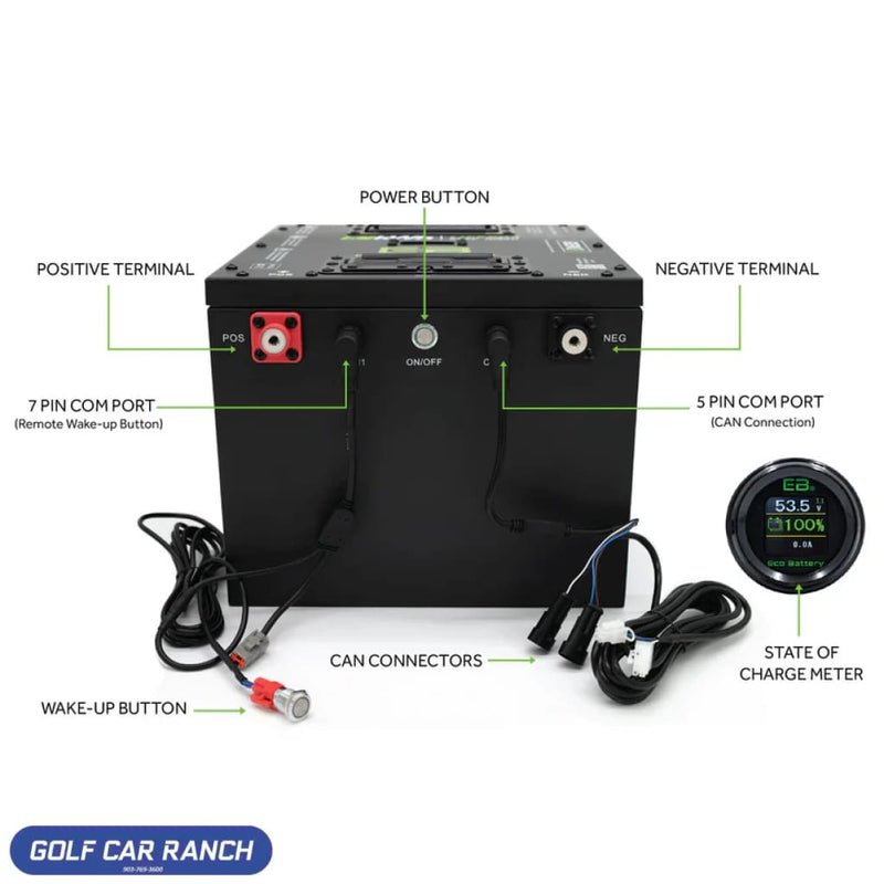 Lithium Ion 51V 160Ah Club Car Precedent Tempo Onward (09+) Bundle - 48 VOLT LITHIUM BATTERY