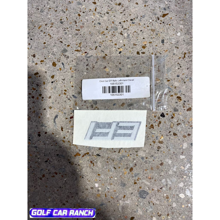 105153301 Club Car EFI Italic Left-Hand Decal