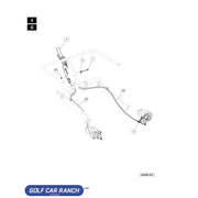 CABLE PARK BRAKE OVERCENTER - 103665301 CLUB CAR OEM CLUB CAR CA/XRT REPAIR PART
