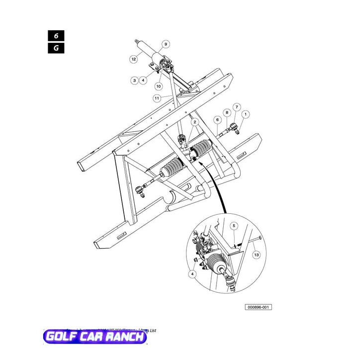 103148301 BALL JOINT, STEERING RACK, CLUB CAR