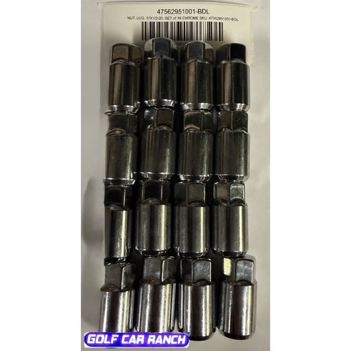 NUT LUG 17X1/2-20 SET of 16 CHROME SKU: 47562951001-BDL - CLUB CAR ACCESSORY