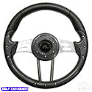 STEERING WHEEL 13’’ Carbon Fiber Grip/Brushed Aluminum Spokes - Aviator 4 AFM ACCESSORY