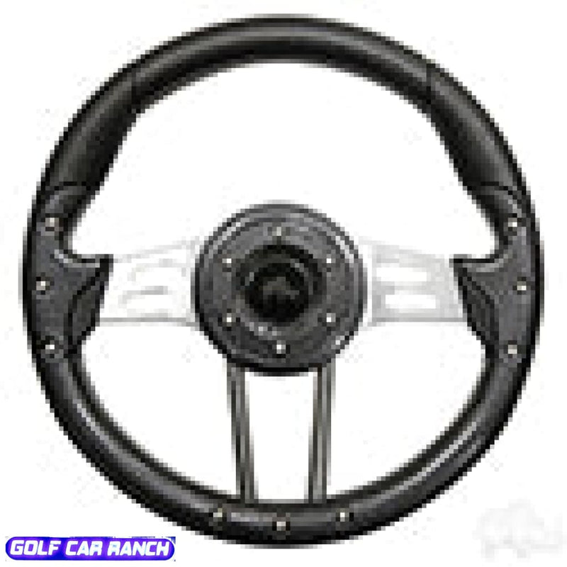 STEERING WHEEL 13’’ Carbon Fiber Grip/Brushed Aluminum Spokes - Aviator 4 AFM ACCESSORY