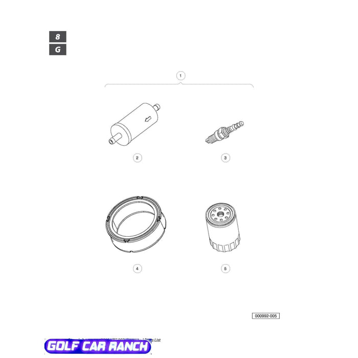 103552401 FILTER, FUEL, B & S 14 HP