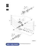ASM,CARRIER,LOCKER W/RG KIT - AM1301301 CLUB CAR CA/XRT REPAIR PART