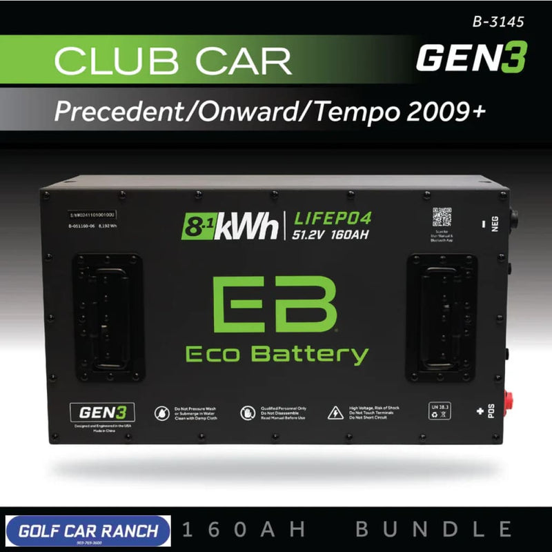 Lithium Ion 51V 160Ah Club Car Precedent Tempo Onward (09+) Bundle - 48 VOLT LITHIUM BATTERY