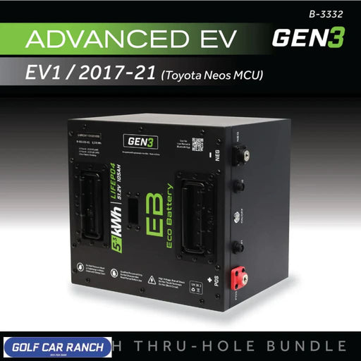51V 105AH Thru-Hole Battery Bundle / Advanced EV EV1 / 2017-21 (Toyota Neos MCU) LITHIUM BATTERY