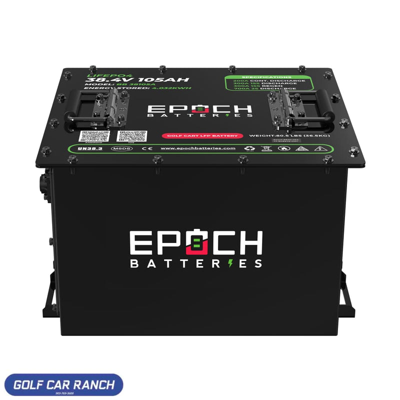 EPOCH 36V 105Ah - LiMax Series - Lithium (LiFePO4) Golf Cart Battery - Complete Kit LITHIUM BATTERY
