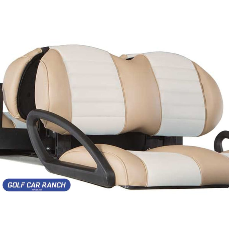 Club Car Onward OEM Premium Seat Cushion- Beige and Off White 105223326 Front Seat Bottom PREMIUM SEAT CUSHIONS