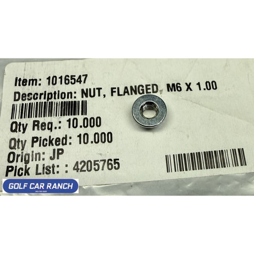 NUT FLANGED M6 X 1.00 SKU: 1016547 CLUB CAR REPAIR PART