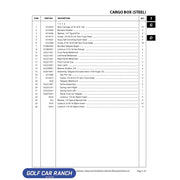 ASM TAILGATE CLUB CAR SKU: 102614401 CLUB CAR CA/XRT REPAIR PART