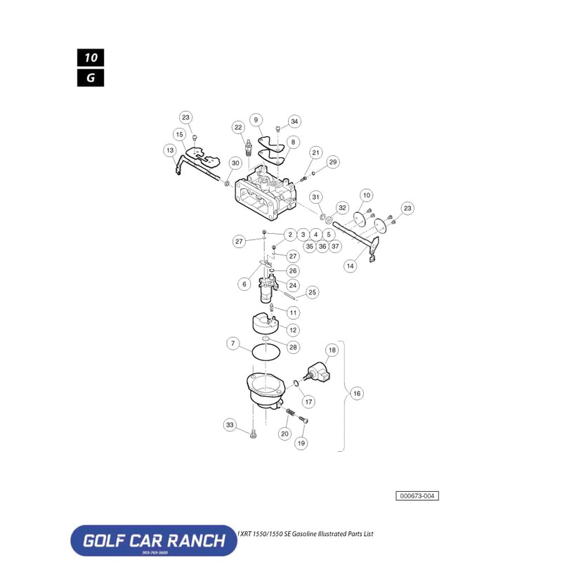 ASM CARBURETOR FH680D-CS SKU: 103596801 - CLUB CAR CA/XRT REPAIR PART