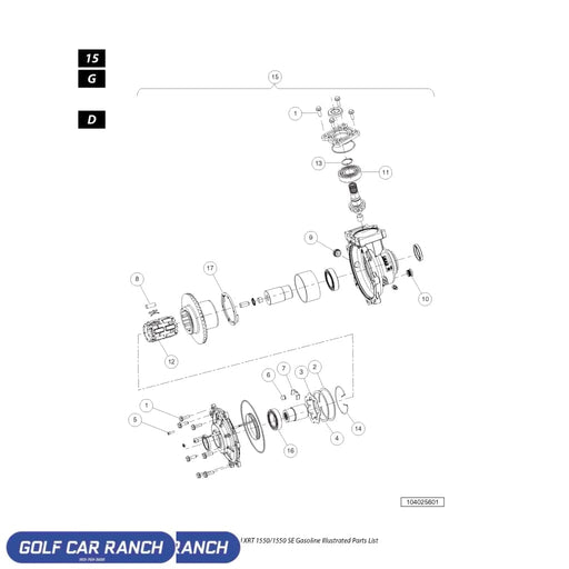KIT BEARING CCW FD OUTPUT SKU: 104026301 - CLUB CAR CA/XRT REPAIR PART