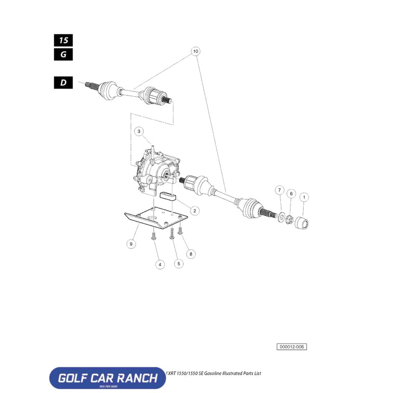 NUT FLG M22 X 1.5 MECH DEF - 102617501 - CLUB CAR CA/XRT REPAIR PART