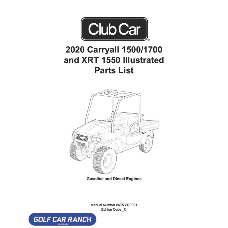 2020 Carryall 1500/1700 andXRT1550 Maintenance and Service Manual Manual